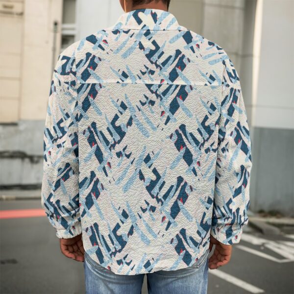 All-Over Print Men's Casual Lapel Jacket - Imagen 4