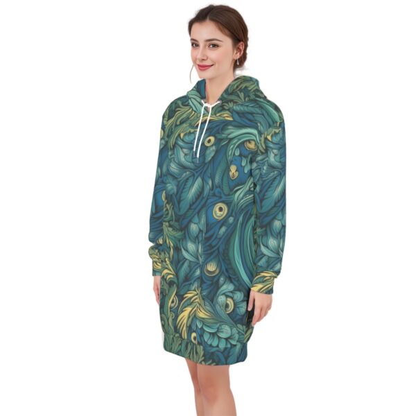 All-Over Print Women's Long Pullover Hoodie|310GMS Cotton - Imagen 2