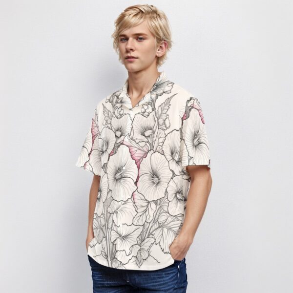 All-Over Print Men's Hawaiian Shirt With Button Closure - Imagen 3